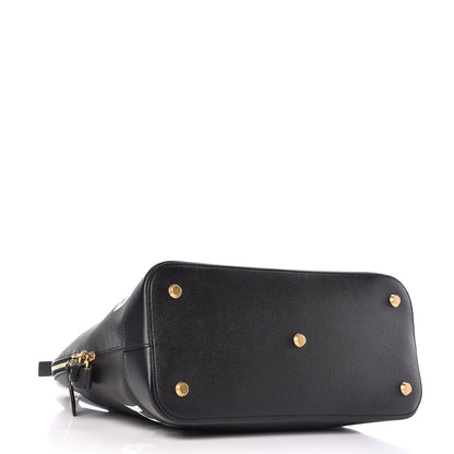 Balenciaga Signature Grained Calfskin Logo M Ville Top Handle Bag Black 5 of 12