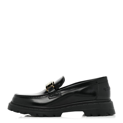 Christian Dior Brushed Calfskin Dior Code Lug Sole 15mm Loafers 36 Black 1 of 9