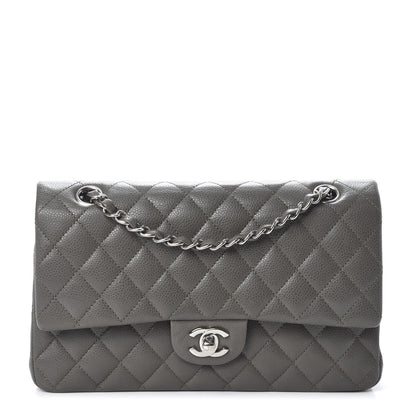 Chanel Caviar Quilted Medium Double Flap Grey 1 of 10