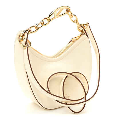 Valentino Garavani Nappa Mini Vlogo Moon Hobo Bag Ivory 3 of 9