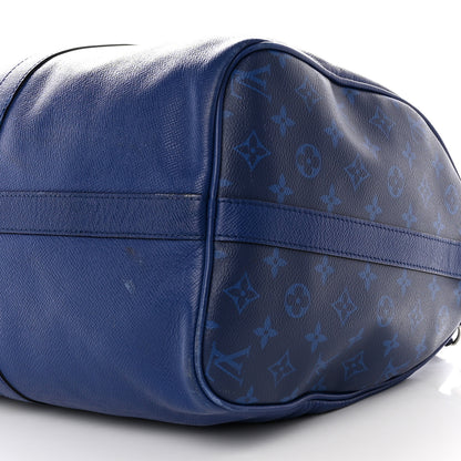 Louis Vuitton Taiga Monogram Eclipse Keepall Bandouliere 50 Pacific Blue 8 of 10