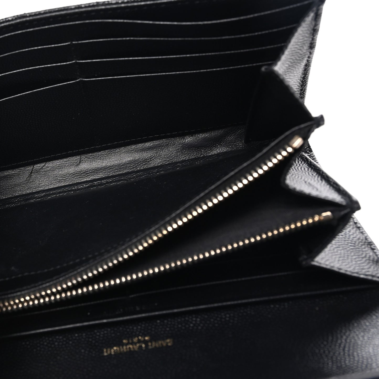 Grain De Poudre Matelasse Chevron Monogram Flap Wallet Black