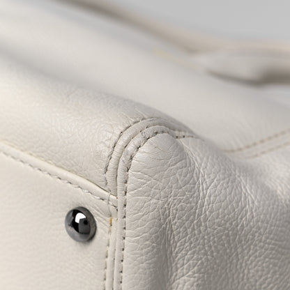 Chanel Calfskin Mademoiselle Lock Cerf Executive Shopper Tote White 11 of 22