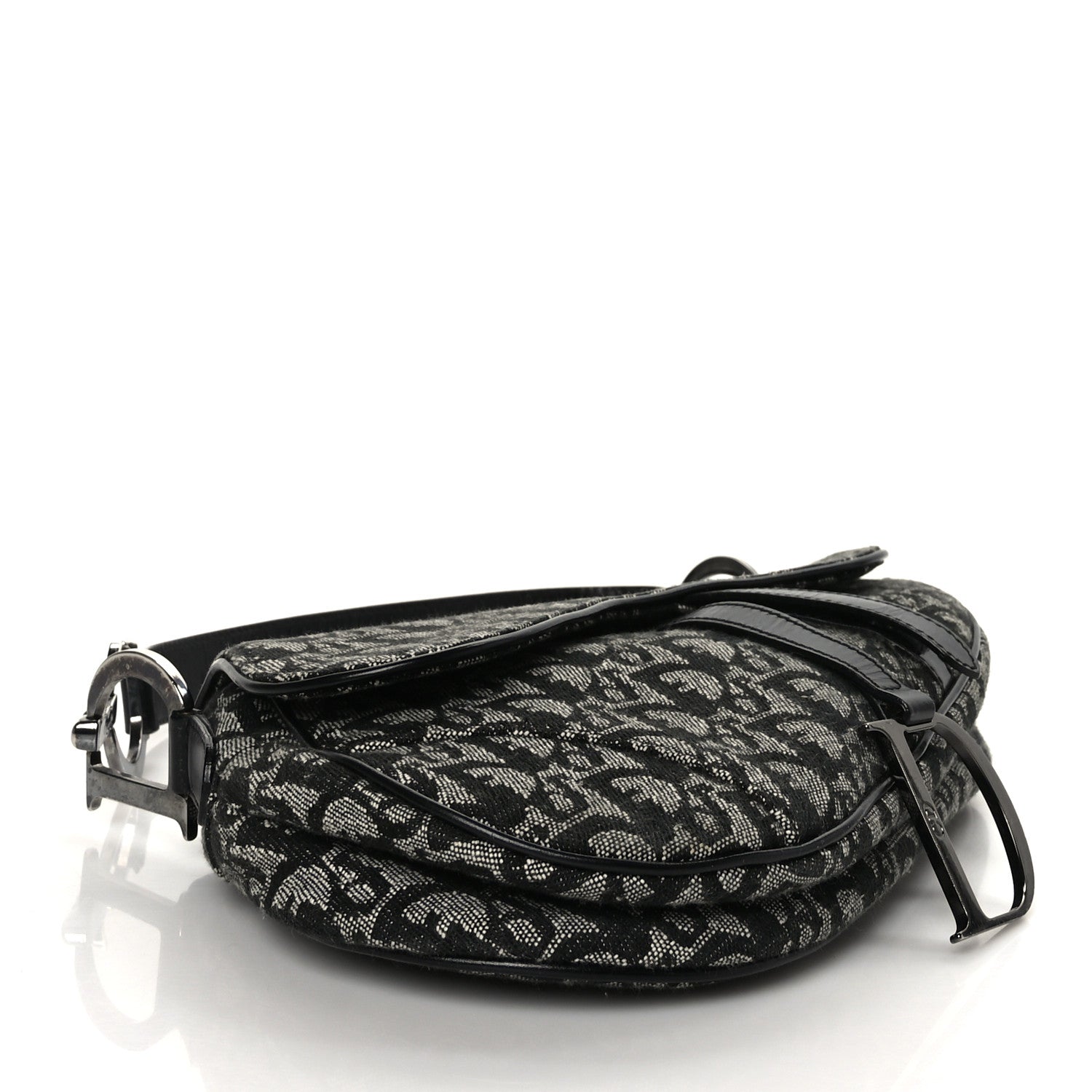 Christian Dior Monogram Saddle Bag Black 4 of 11