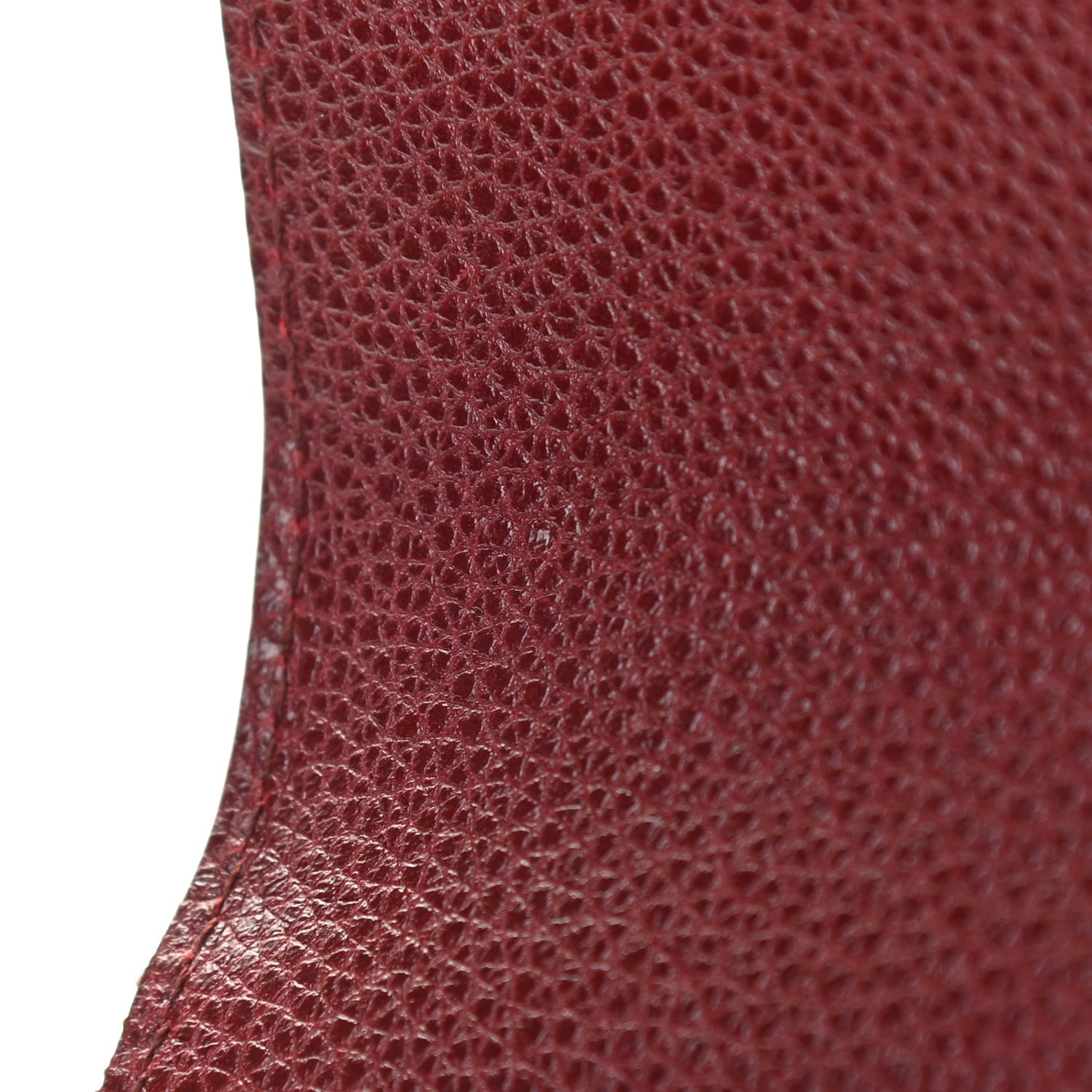 Grainy Calfskin Zumi Continental Wallet Vintage Bordeaux