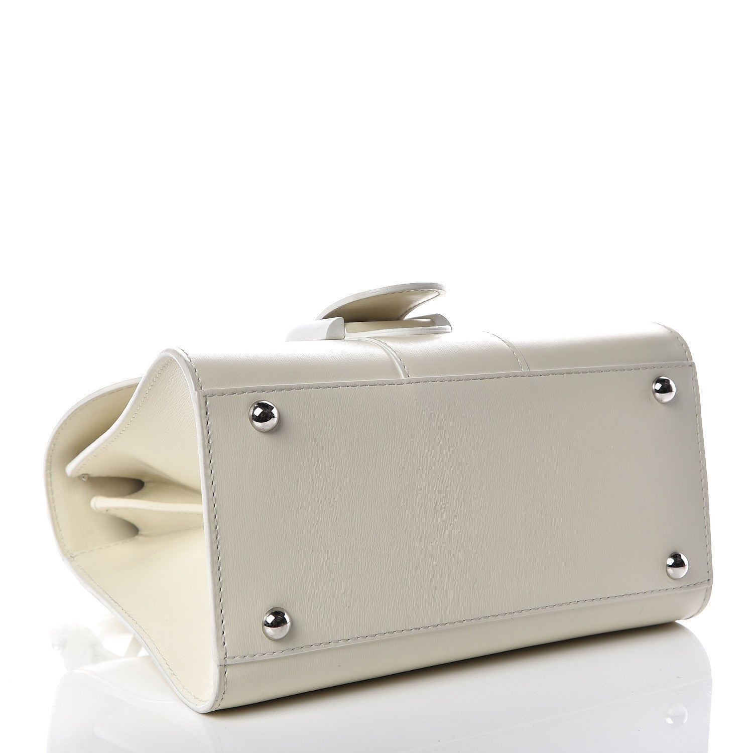 Delvaux Calfskin Mini Brillant Satchel Ivory 4 of 13