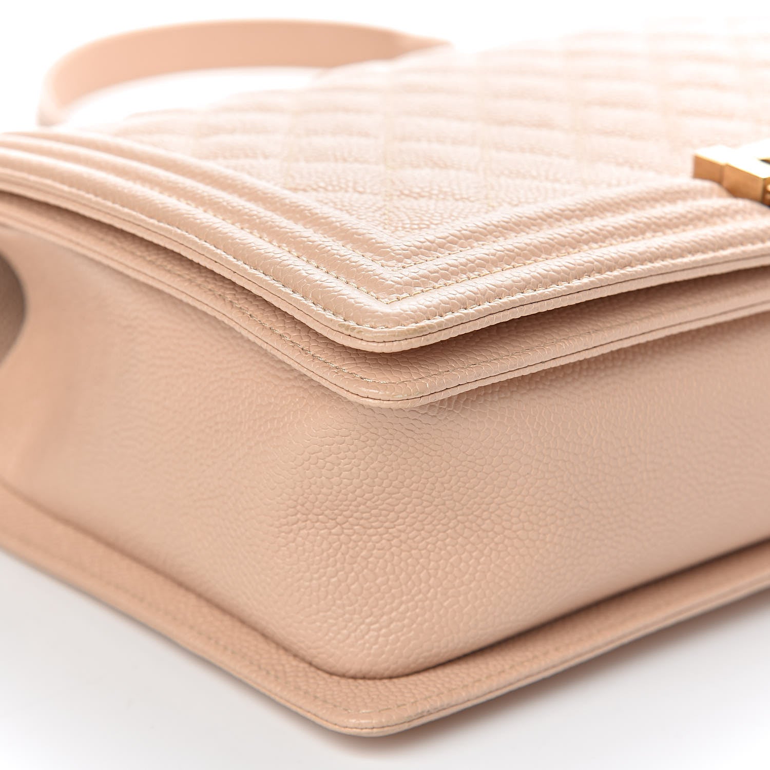 Chanel Caviar Quilted New Medium Boy Flap Beige Clair 8 of 10