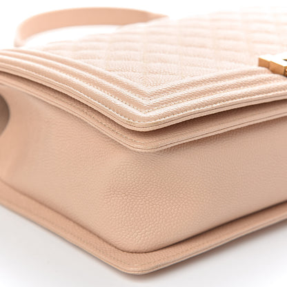 Chanel Caviar Quilted New Medium Boy Flap Beige Clair 8 of 10