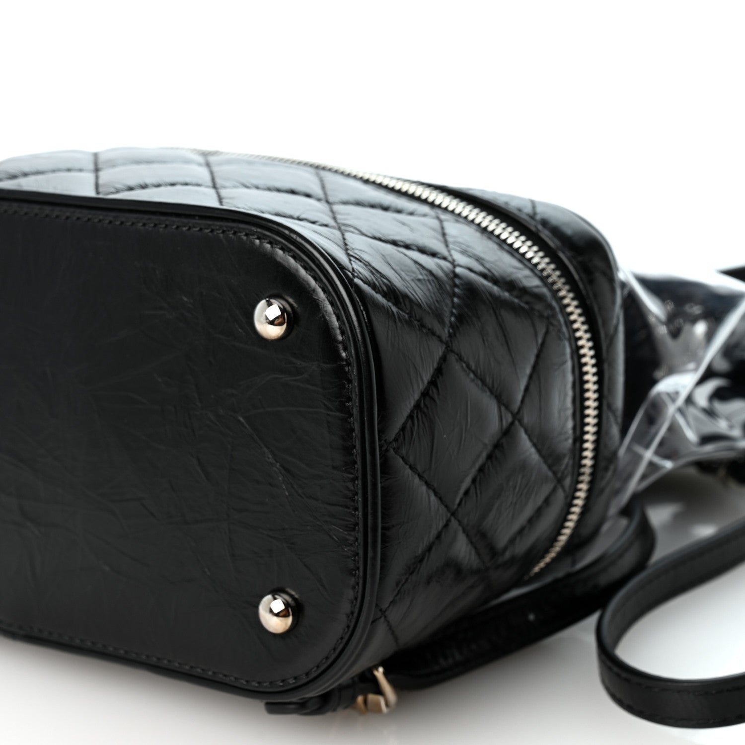 Chanel Crumpled Calfskin PVC Quilted Backpack Black 10 of 10