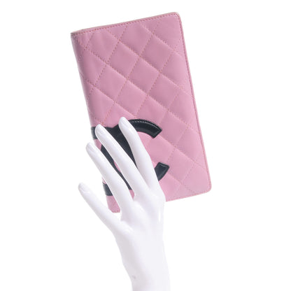 Chanel Calfskin Quilted Cambon Quilted Yen Wallet Pink 2 of 8