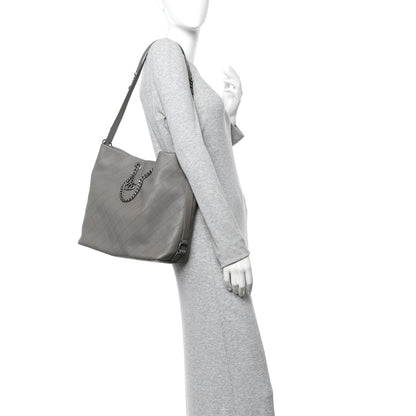 Chanel Calfskin Stitched Large Hobo Grey 2 of 12