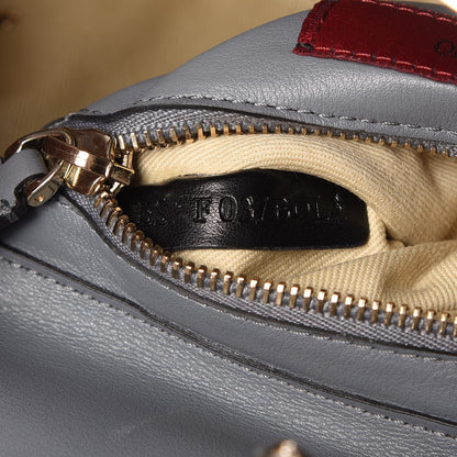 Valentino Garavani Vitello Small Rockstud Tote Grey 7 of 7