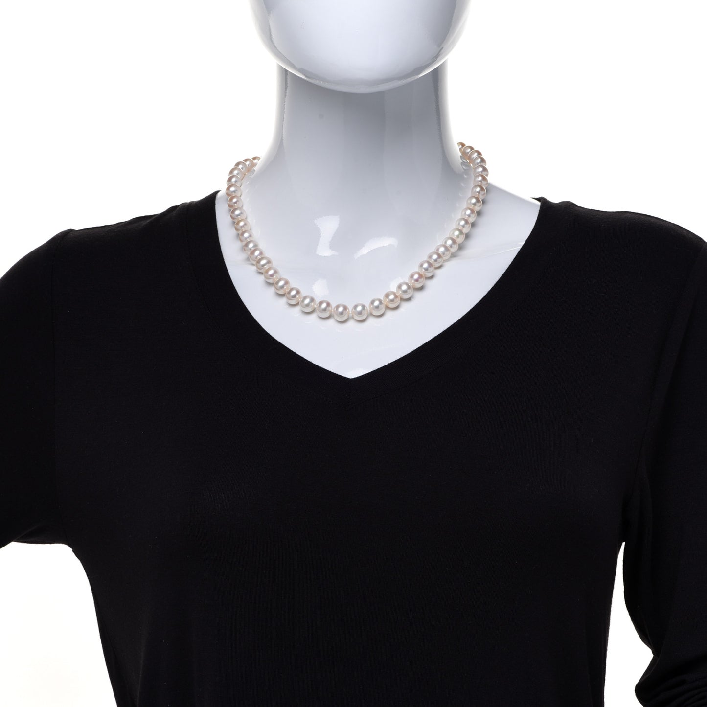 Sterling Silver Freshwater Cultured Pearl 9-10mm Ziegfeld Necklace