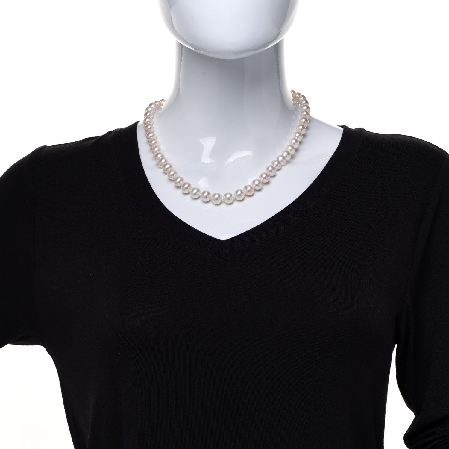 Tiffany Sterling Silver Freshwater Cultured Pearl 9-10mm Ziegfeld Necklace 2 of 4