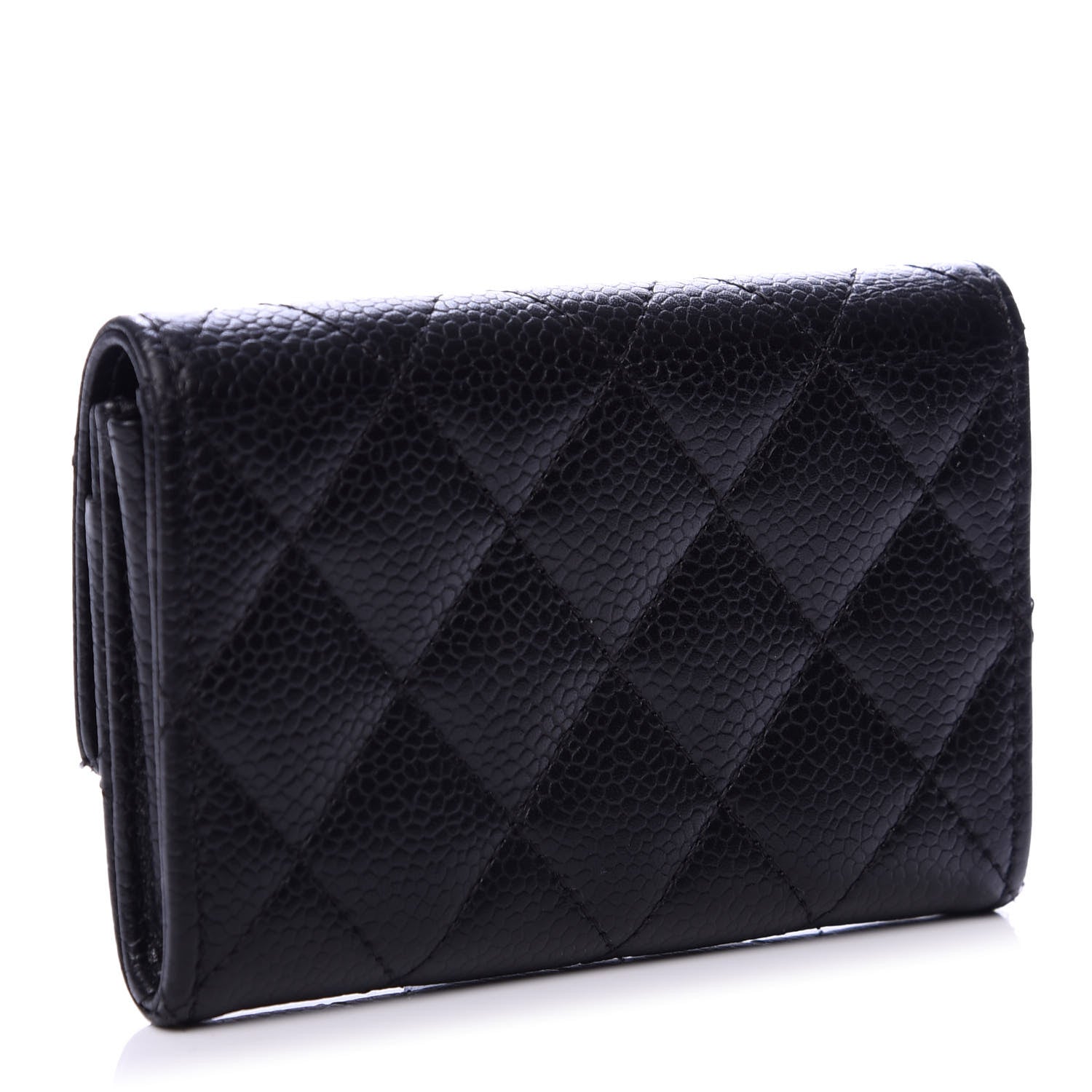 Chanel Caviar Quilted Flap Card Holder Black 3 of 8