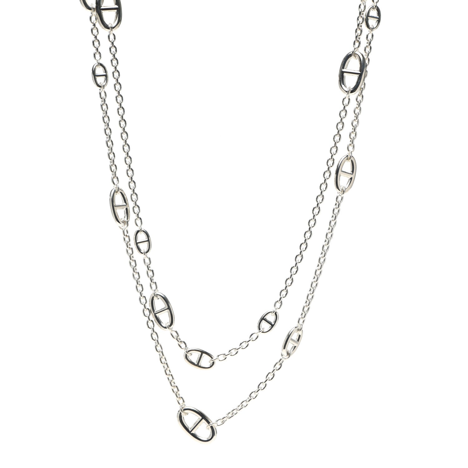 Hermes Sterling Silver Farandole Necklace 160 1 of 5