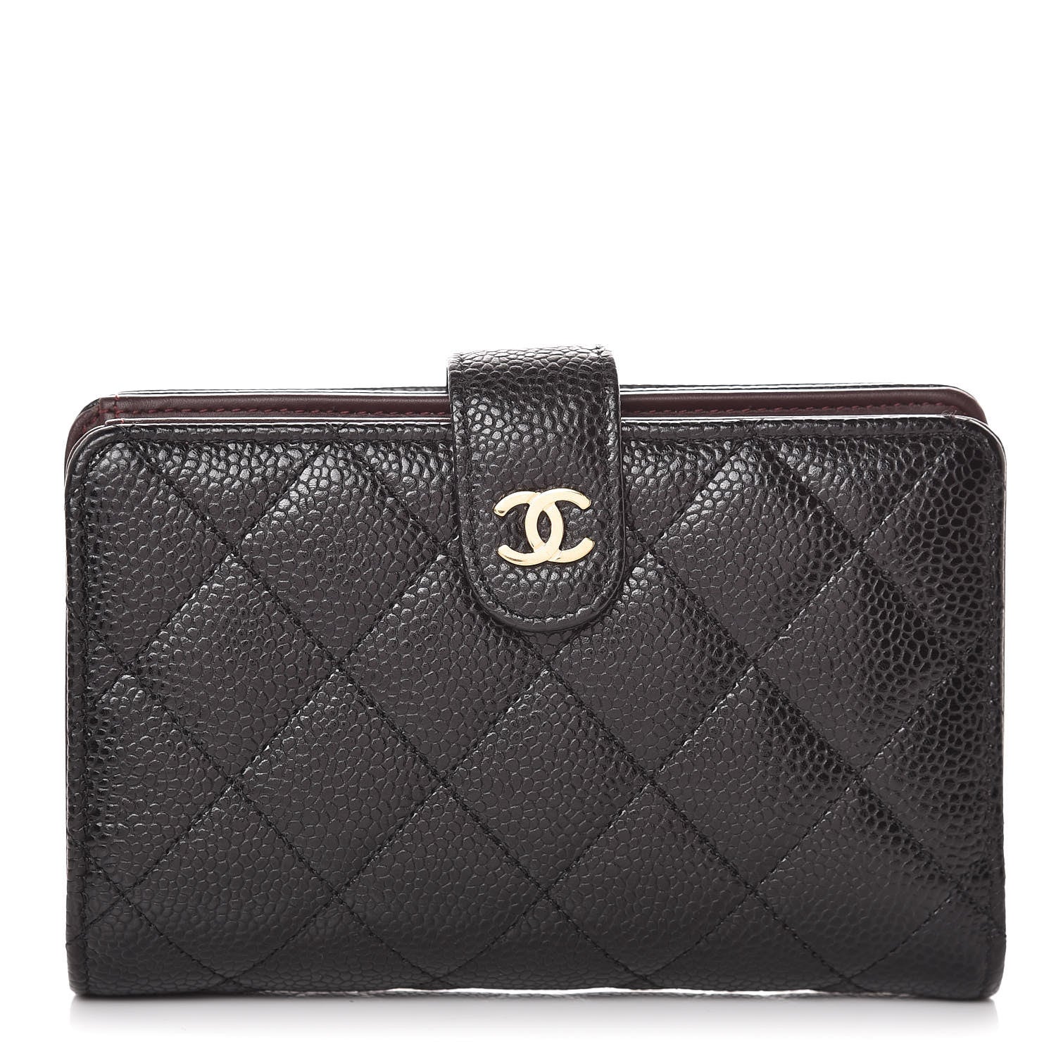 Chanel Caviar Quilted Zipped Pocket Wallet Black 1 of 10