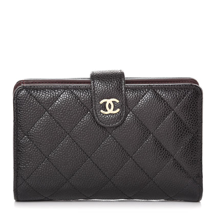 Chanel Caviar Quilted Zipped Pocket Wallet Black 1 of 10