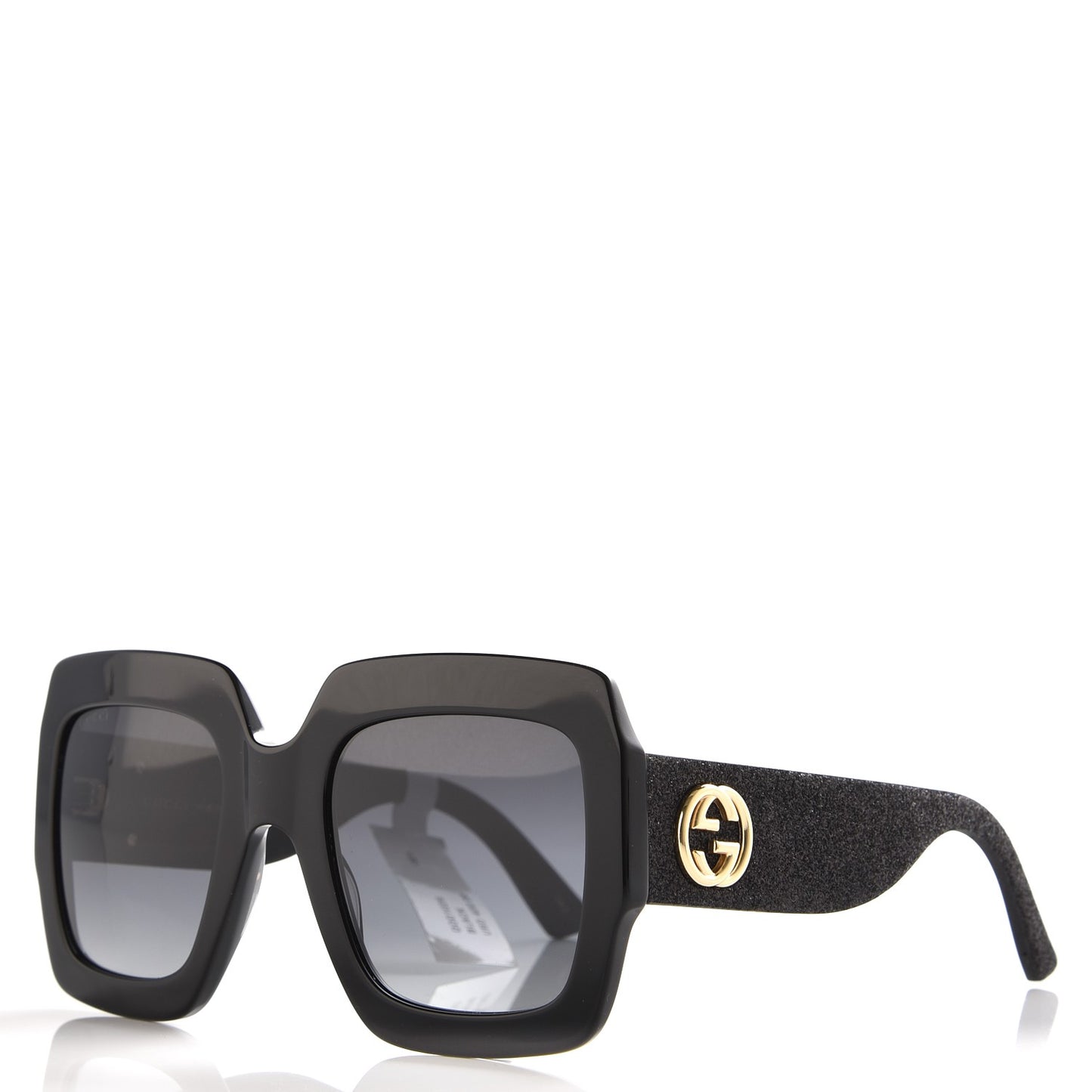 Square Frame GG0102S Sunglasses Glitter Black