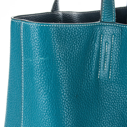 Hermes Taurillon Clemence Double Sens 36 Reversible Tote Bleu Sapphire Izmir 10 of 19
