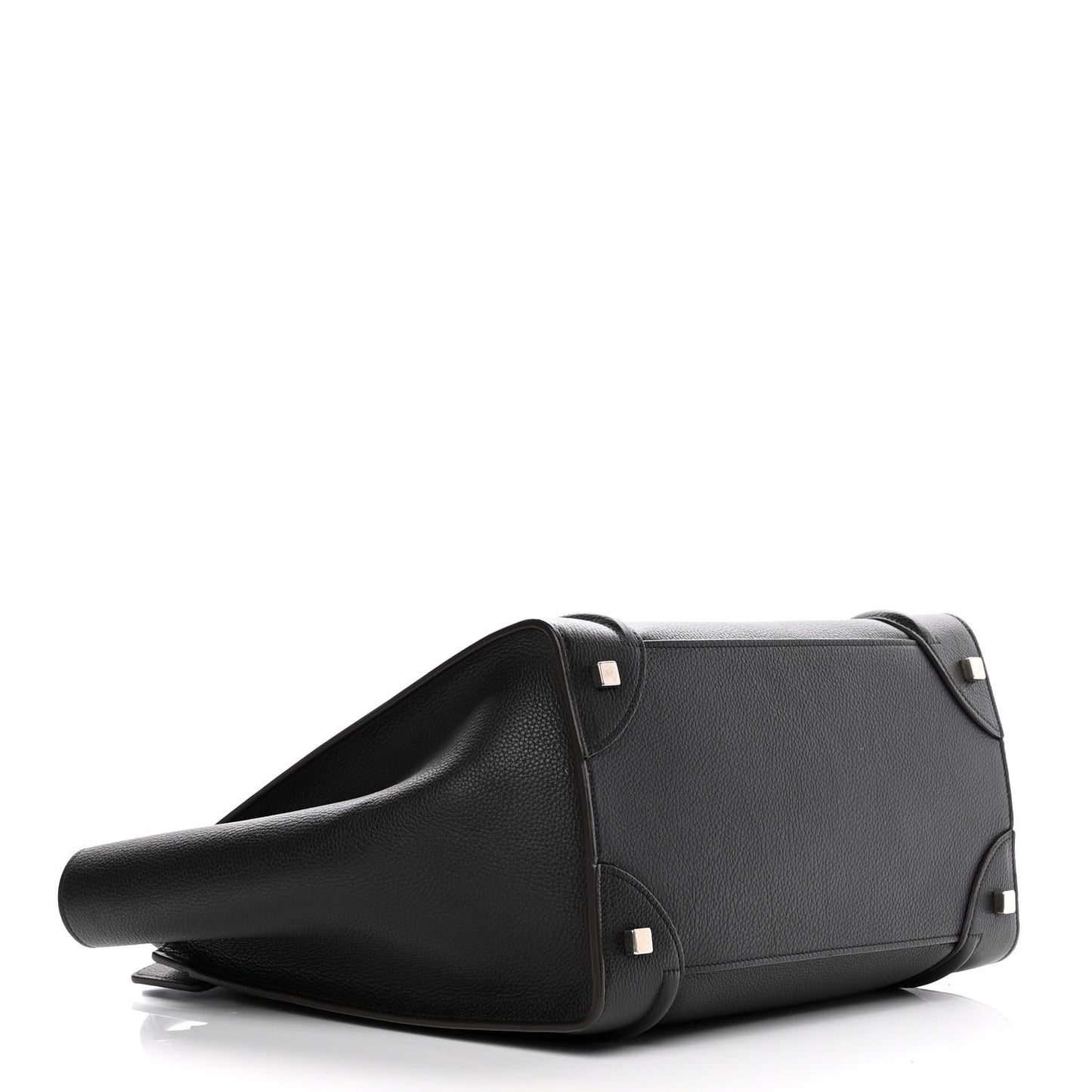 Drummed Calfskin Mini Luggage Black