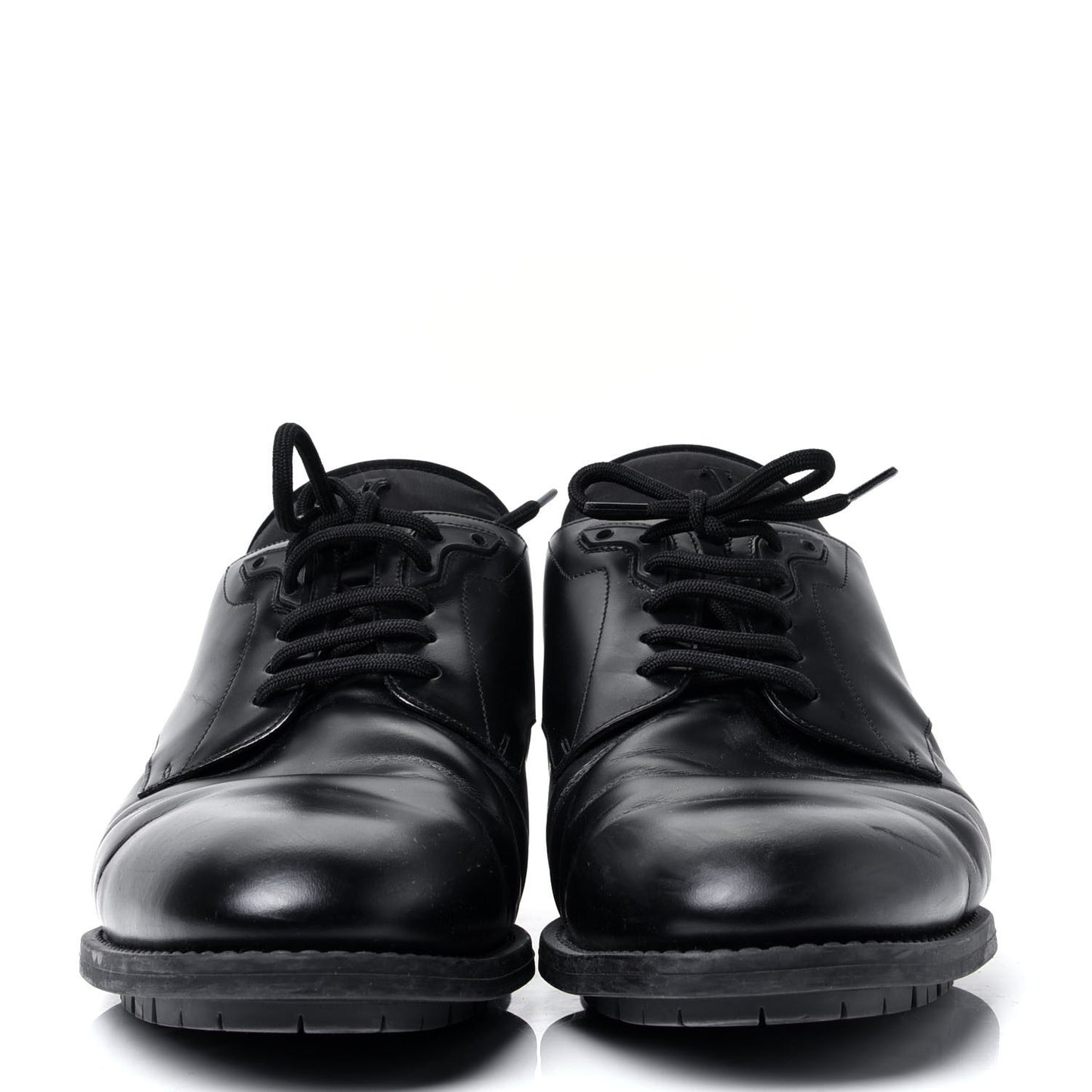 Calfskin Mens Formal Derby Shoes 8 Black