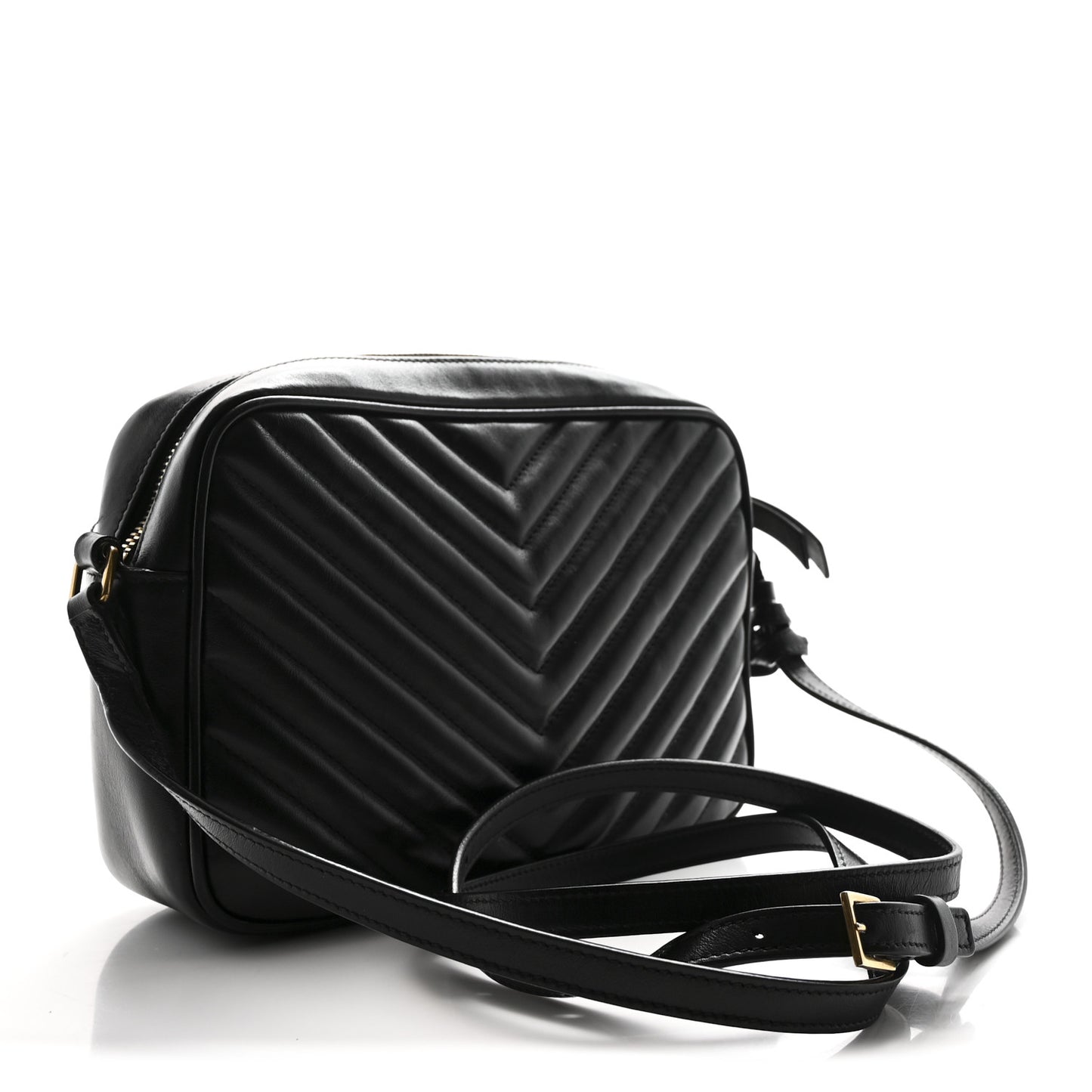 Calfskin Matelasse Monogram Lou Camera Bag Black
