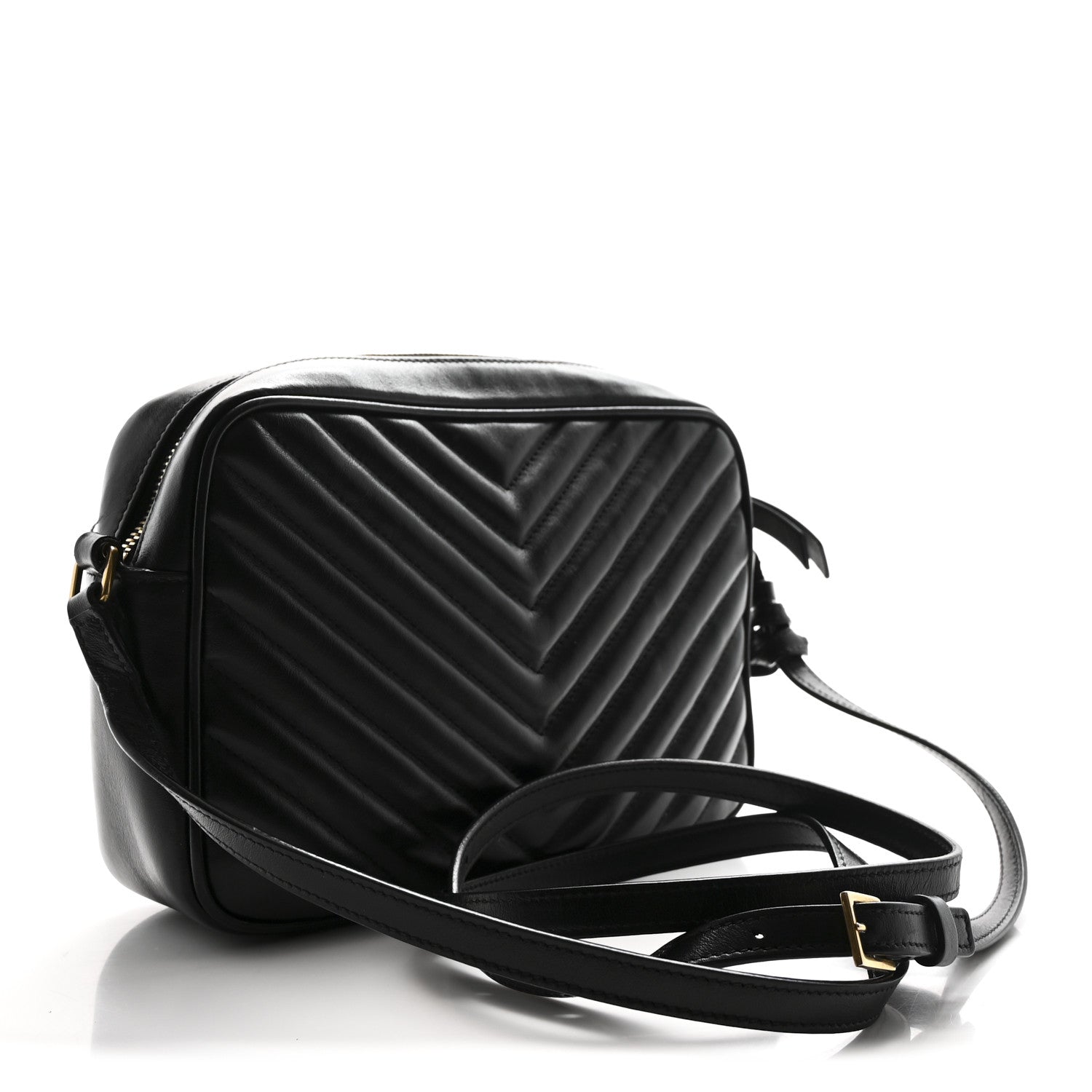 Saint Laurent Calfskin Matelasse Monogram Lou Camera Bag Black 3 of 11