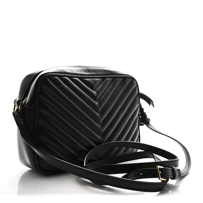 Saint Laurent Calfskin Matelasse Monogram Lou Camera Bag Black 3 of 11