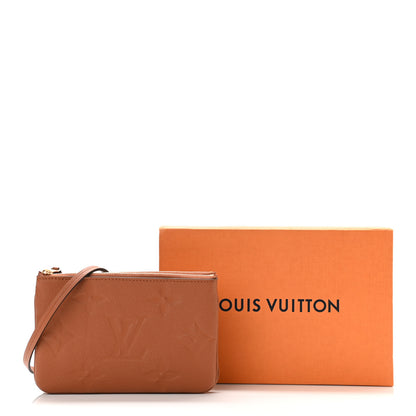 Louis Vuitton Empreinte Monogram Giant Double Zip Pochette Caramel 11 of 11