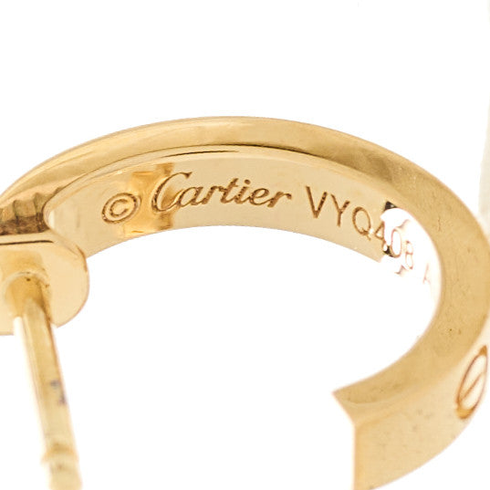 18K Yellow Gold Small LOVE Hoop Earrings