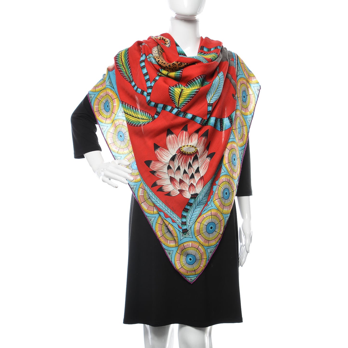 Silk Monogram Trunks and Bags Scarf Blue