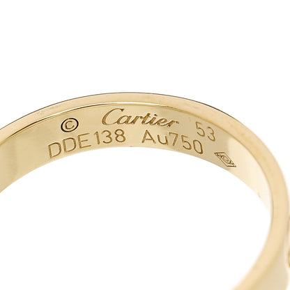 Cartier 18K Yellow Gold 3.5mm LOVE Wedding Band Ring 53 6.5 4 of 5