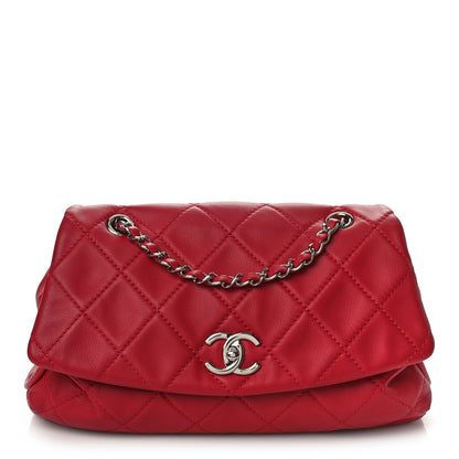 Chanel Calfskin Quilted CC Curvy Flap Red 1 of 10