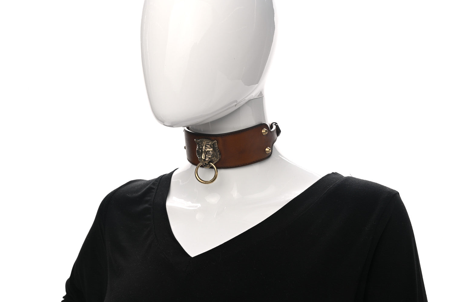 Gucci Calfskin Choker Brown 2 of 4