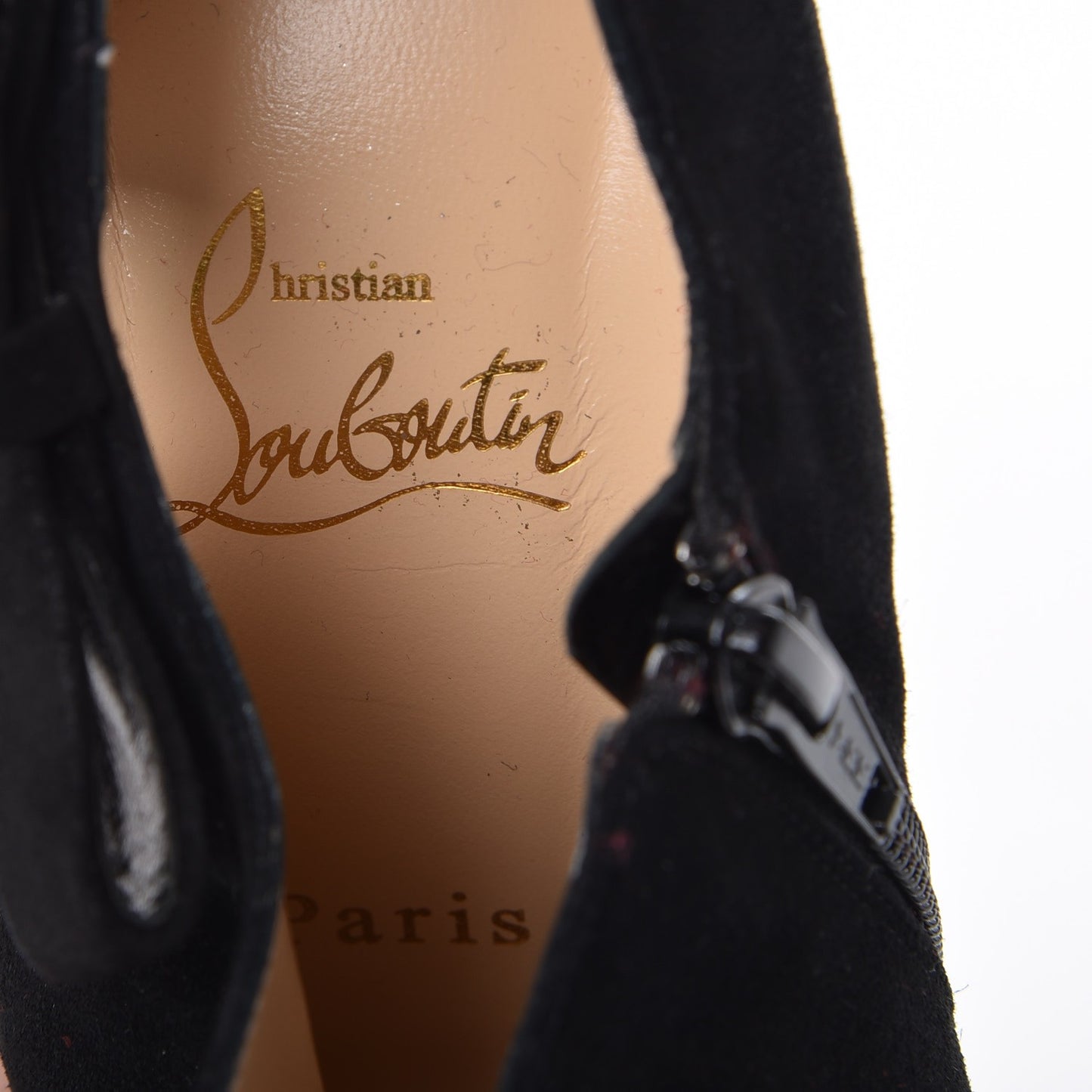 Suede Bow 100 Booties 37.5 Black
