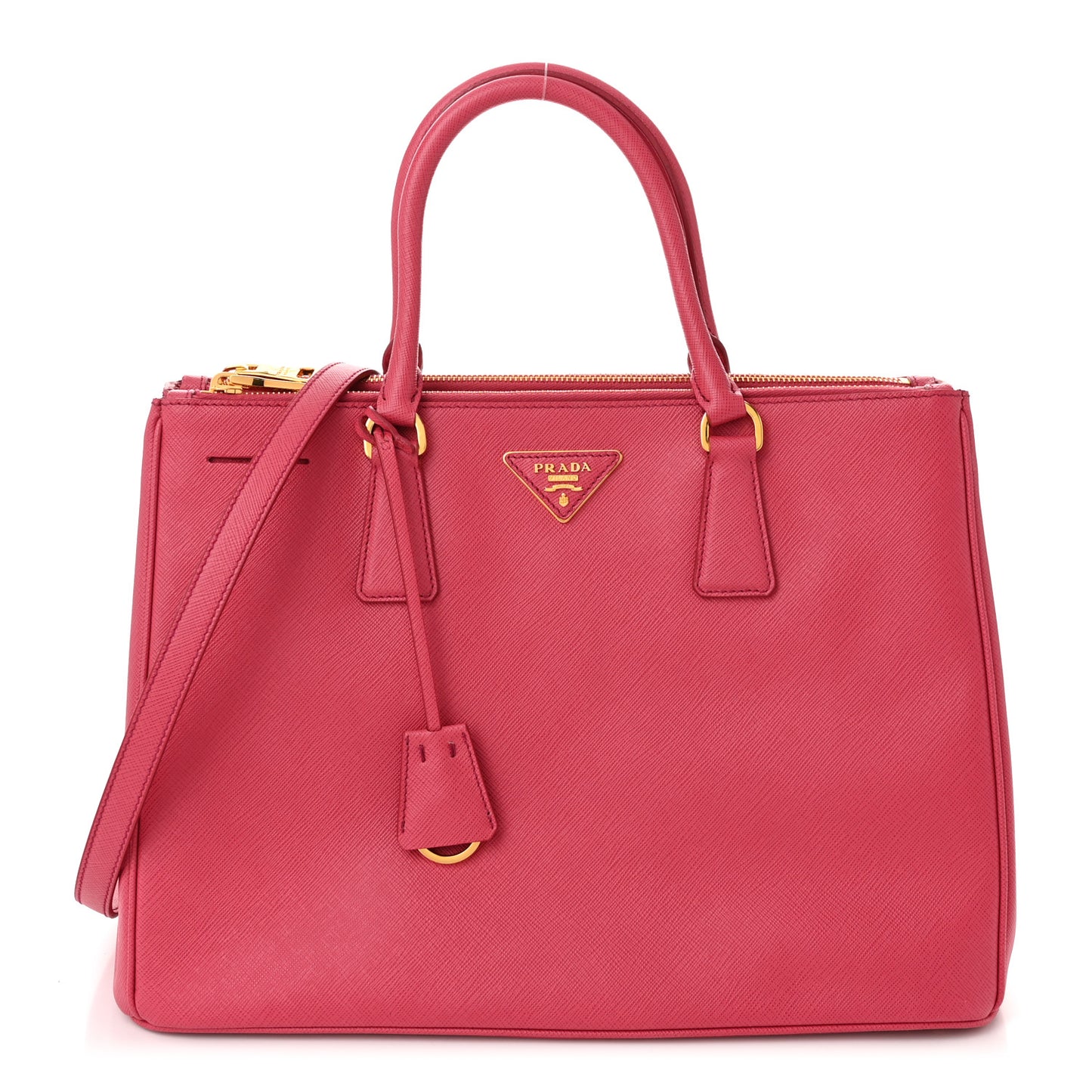 Saffiano Medium Galleria Double Zip Tote Peonia