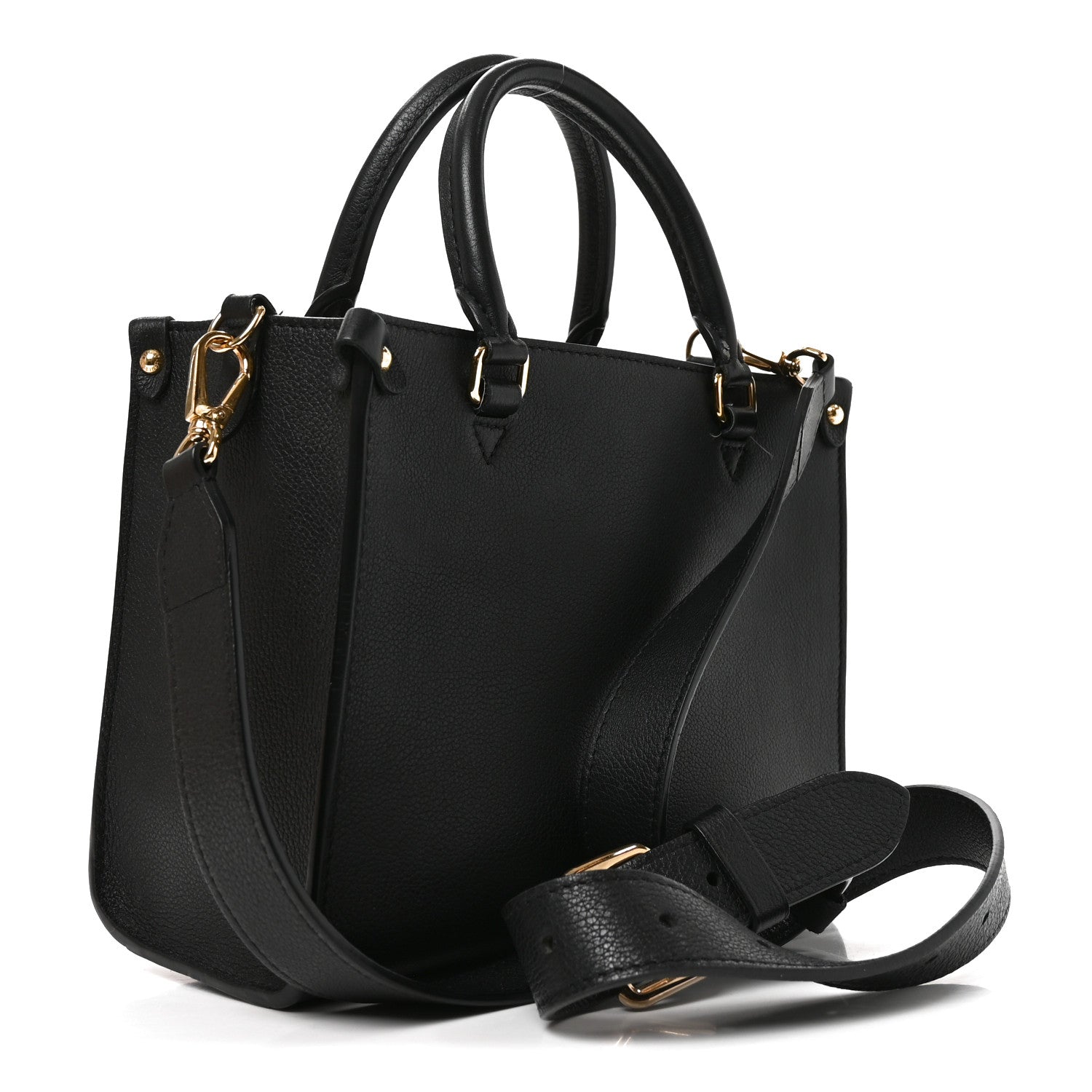 Louis Vuitton Calfskin Lock & Go Tote Black 2 of 11