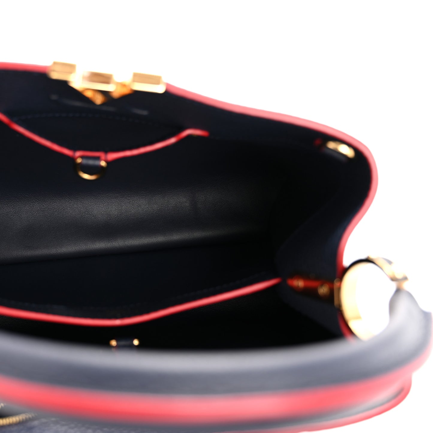 Taurillon Capucines PM Marine Rouge