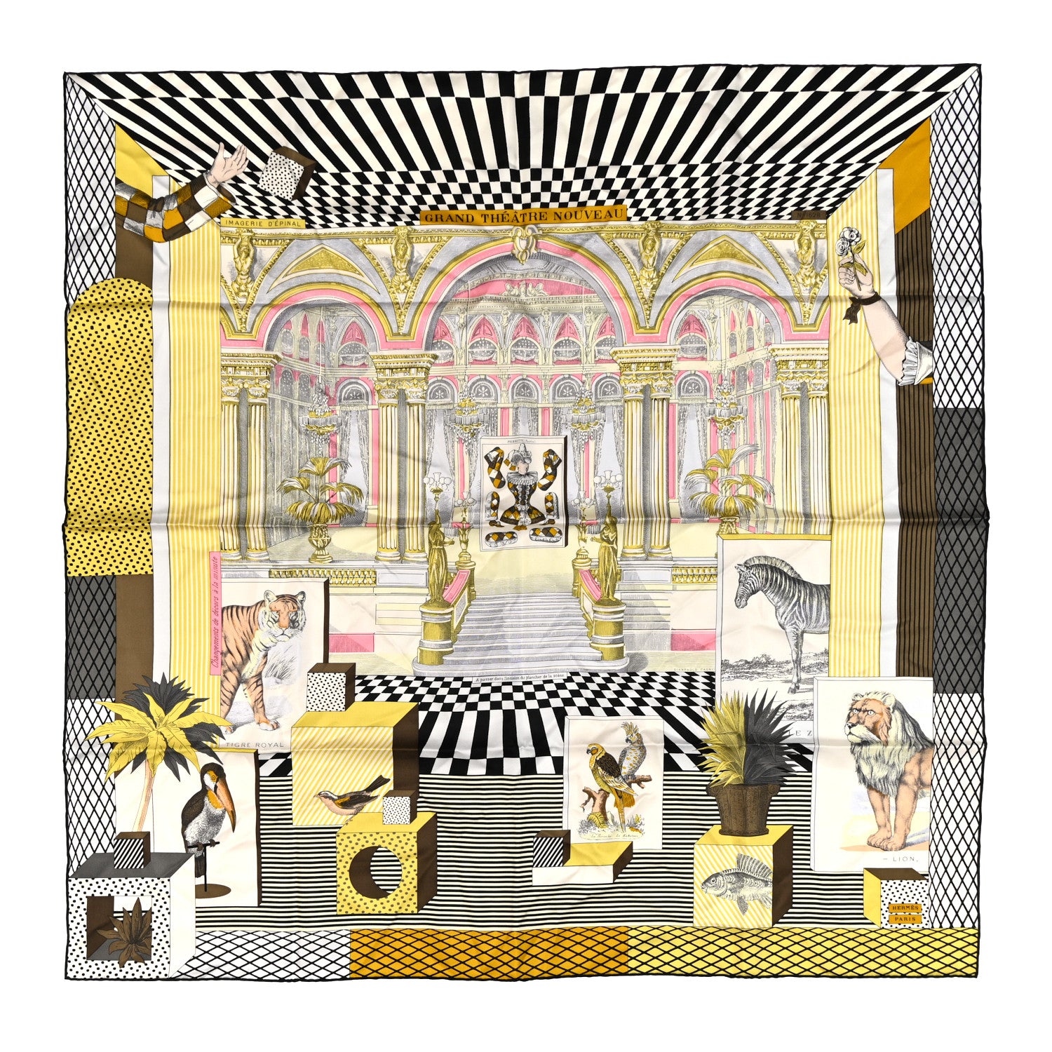 Hermes Silk Grand Theatre Nouveau Scarf 90 1 of 3