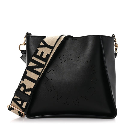Stella McCartney STELLA MCCARTNEY Eco Alter Nappa Perforated Logo Mini Crossbody Black 1 of 9