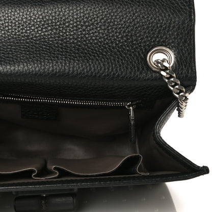Gucci Calfskin Studded Medium Miss Bamboo Shoulder Bag Black 5 of 12