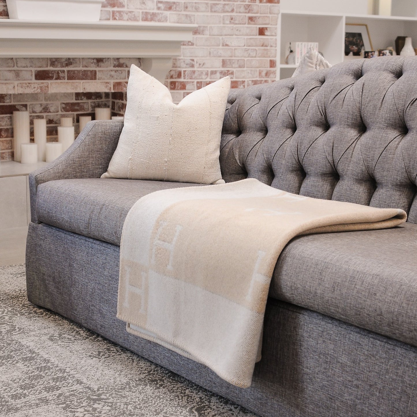 Wool Cashmere Avalon III Blanket Coco Camomille