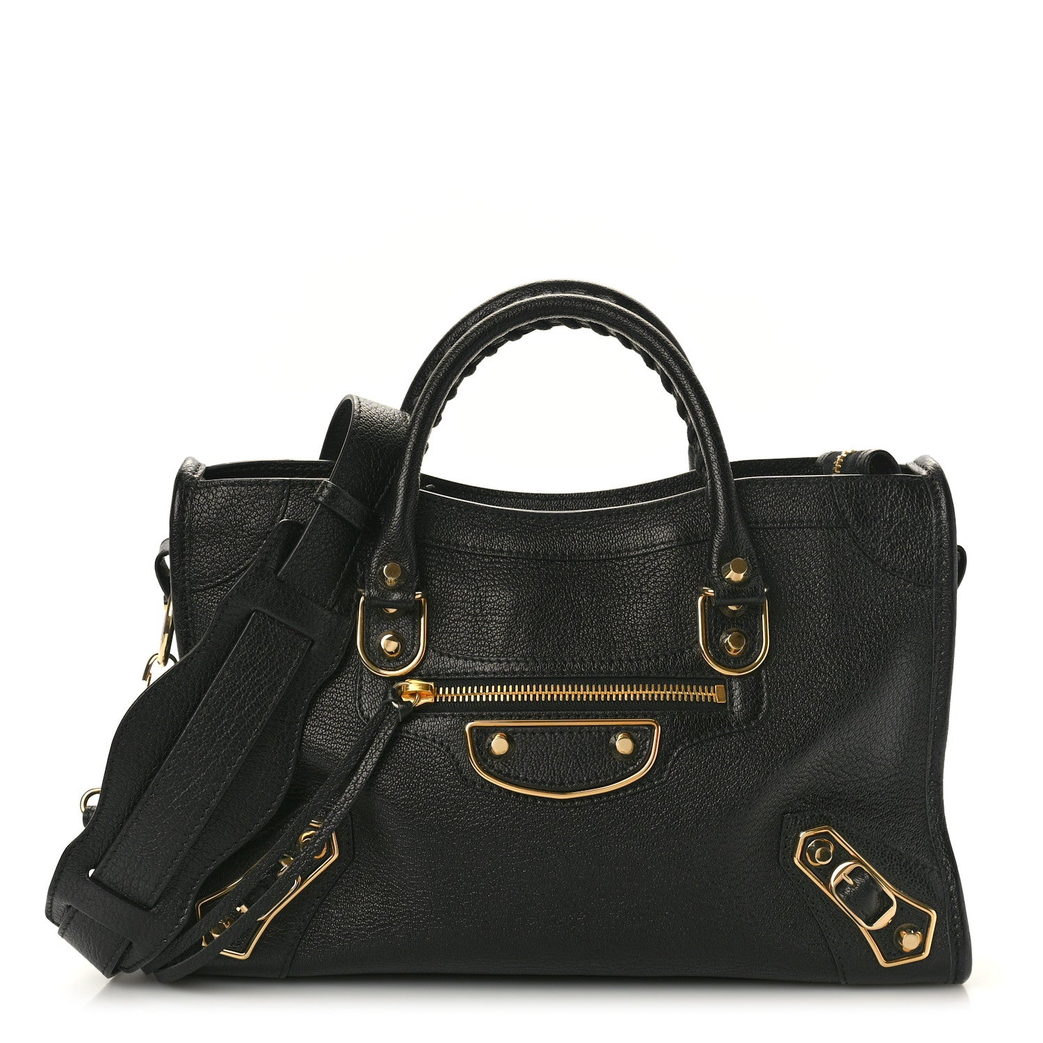 Balenciaga Chevre Gold Metallic Edge Hardware S City Black 1 of 11