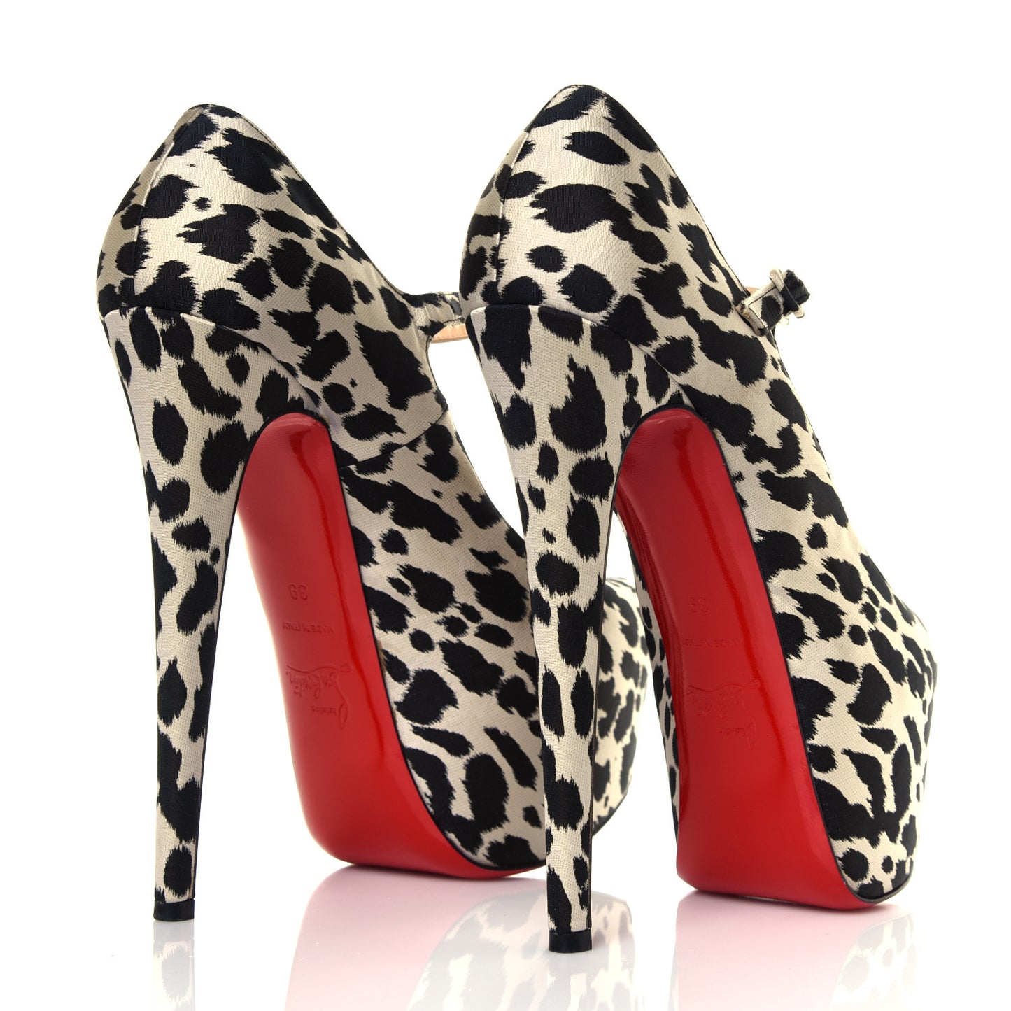 Tissu Leopardino Lady Daf 160 Pumps 39 Black White