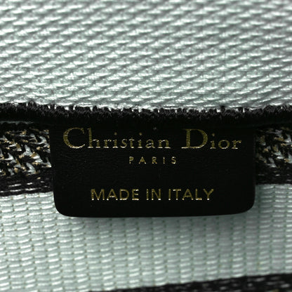 Christian Dior Canvas Embroidered Souvenir Saint Tropez Mini Book Tote With Strap Natural Multicolor 6 of 11