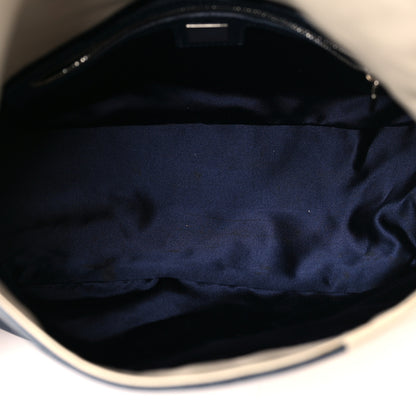 Fendi Vitello Bi-Color Mama Baguette Blue Beige 5 of 9