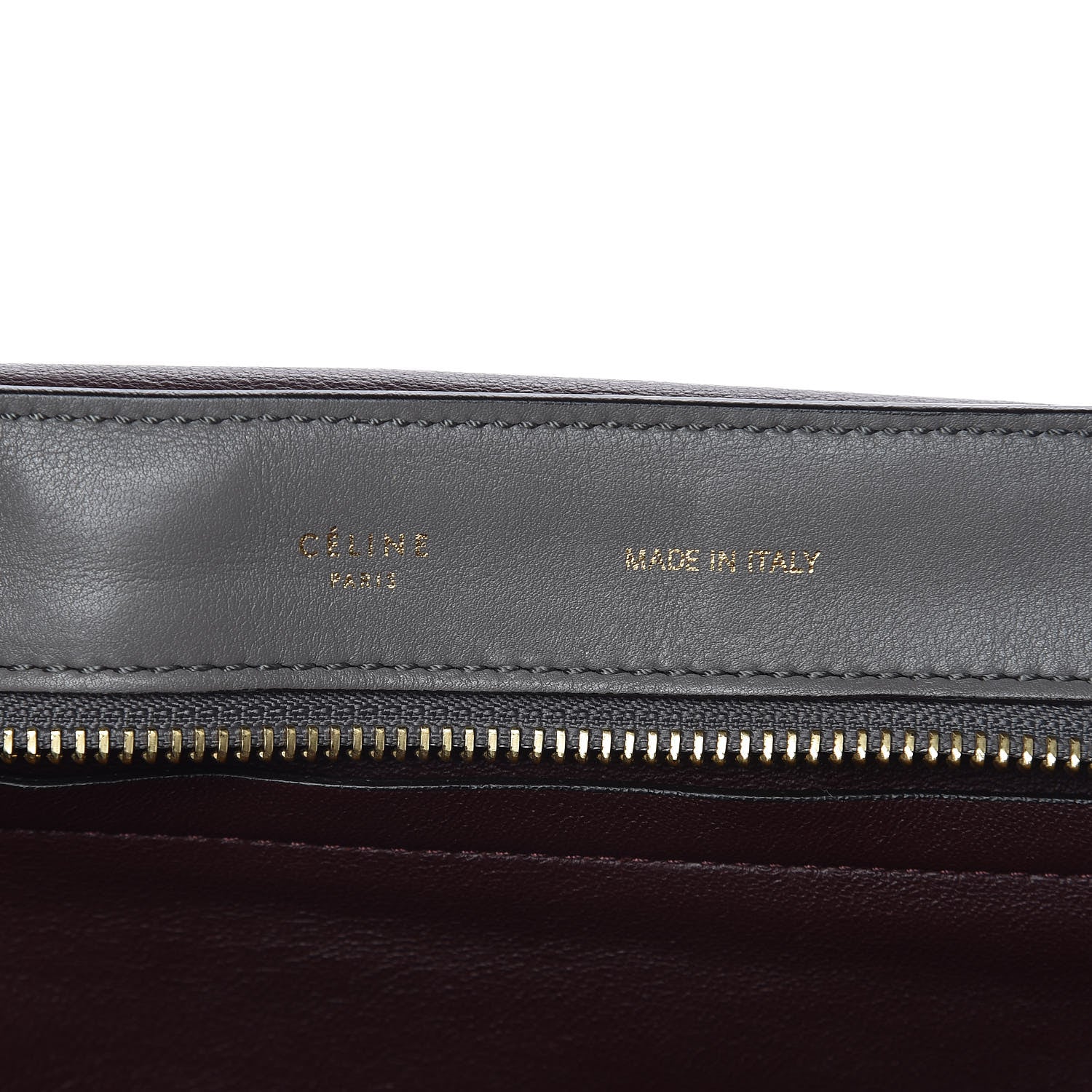 Celine Crocodile Embossed Calfskin Suede Large Trapeze Grey 6 of 16