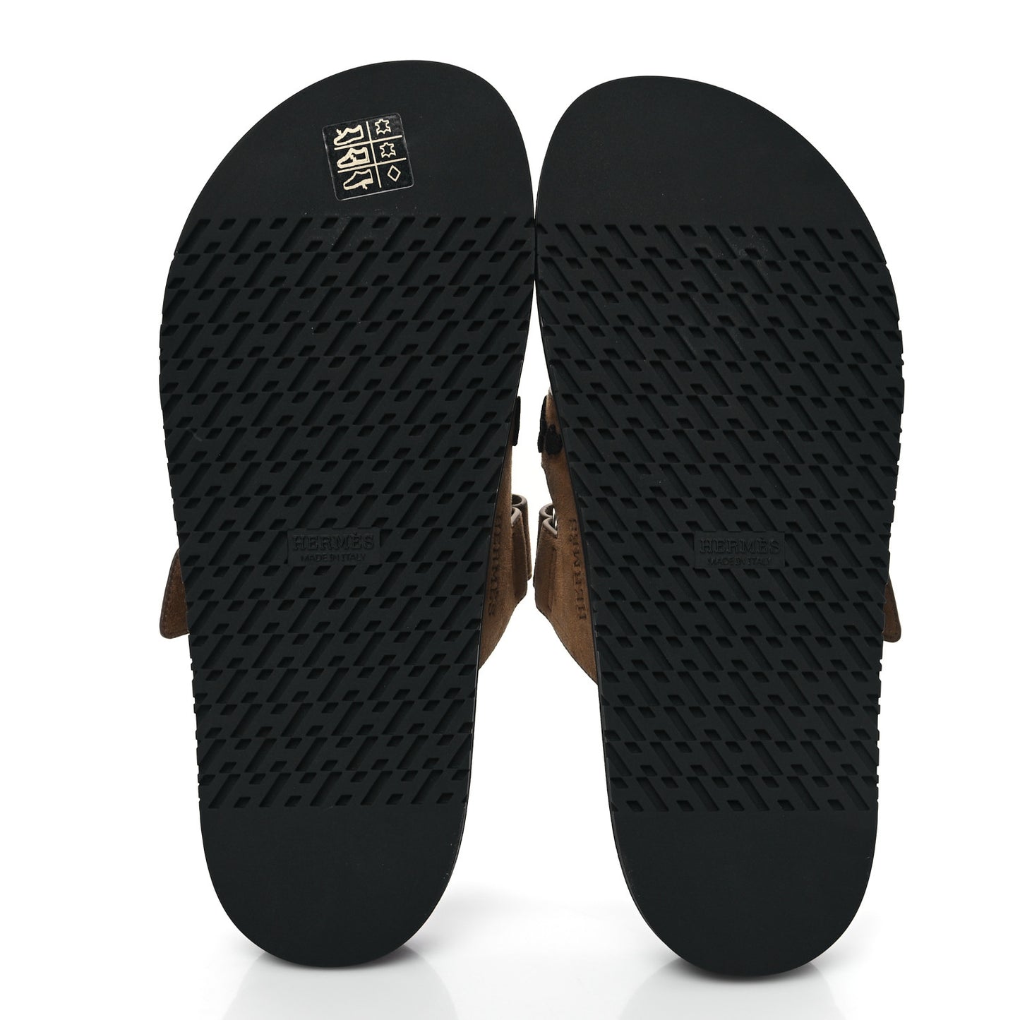 Suede Goatskin Womens Chypre Sandals 40 Brun Fume Black