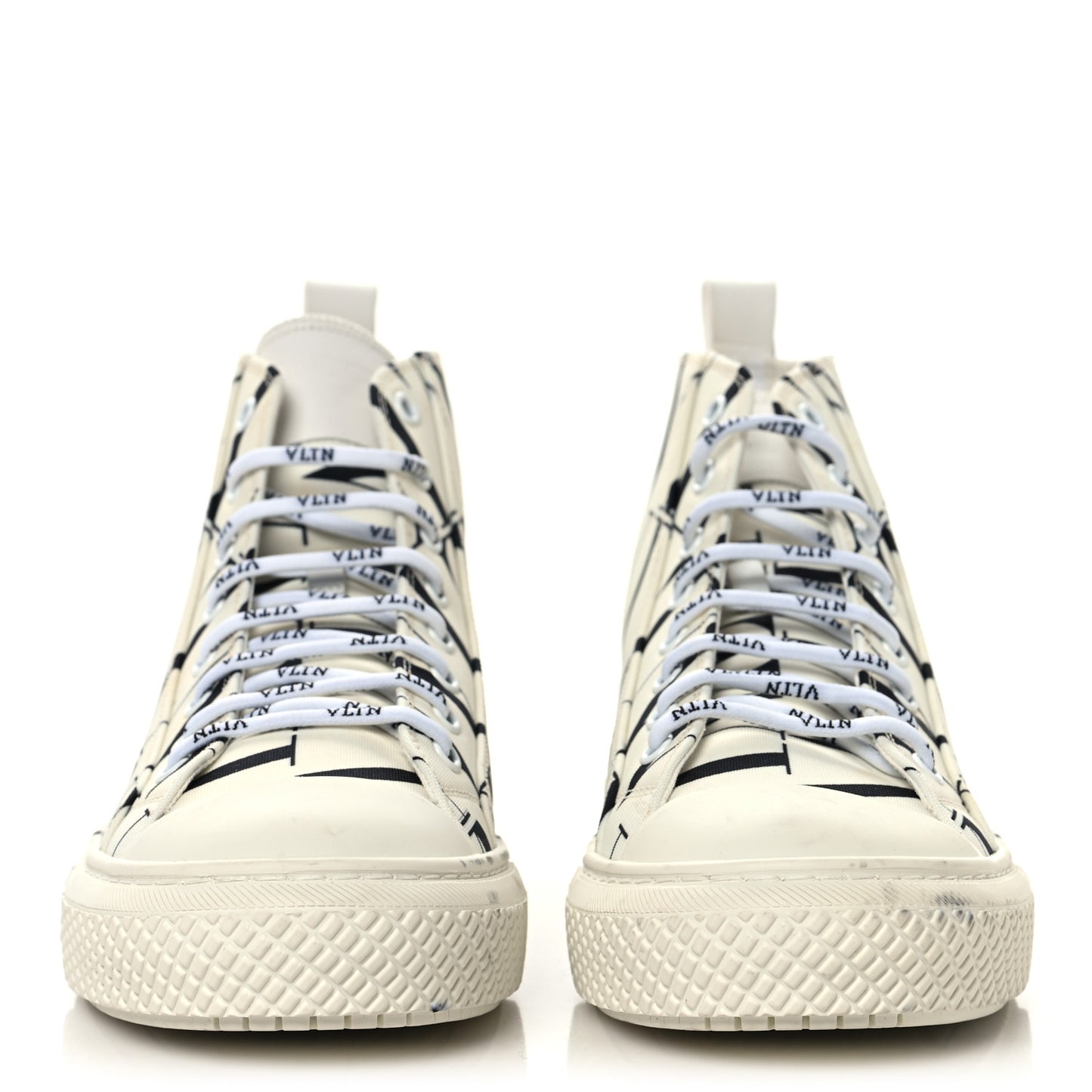 Fabric VLTN Mens Times Giggies High Top Sneakers 41 White